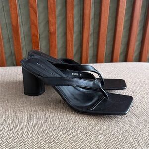 Princess Polly Black Block Heel Sandals